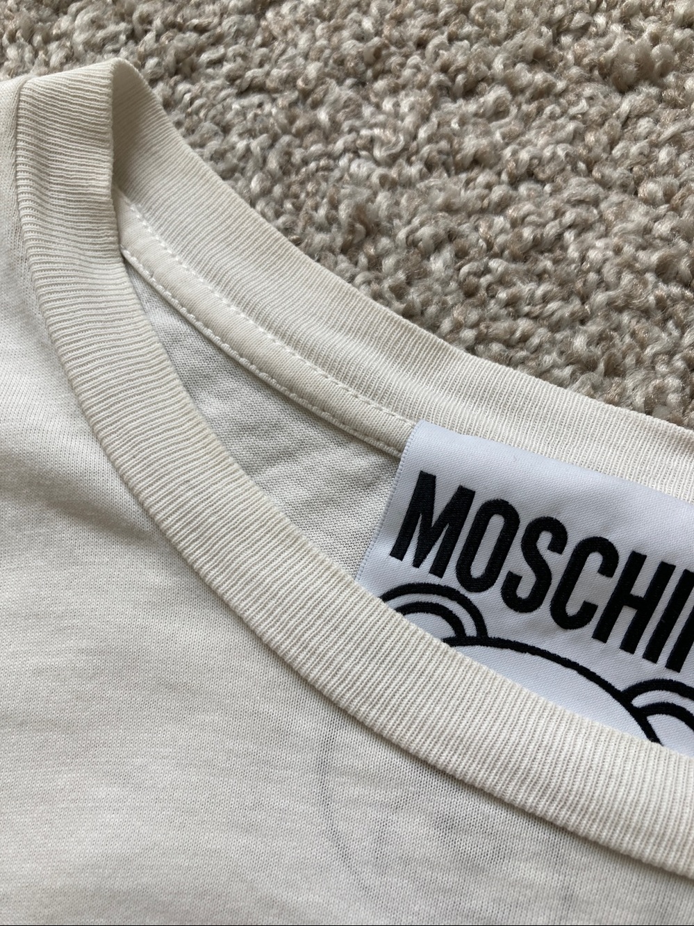 Moschino Jeweled Bear Tee T-shirt Unisex Loose Fit *AS IS* FLAWS Distressed sz S - Picture 15 of 16